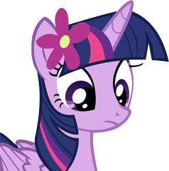 Size: 11124x11247 | Tagged: safe, artist:cyanlightning, derpibooru import, twilight sparkle, twilight sparkle (alicorn), alicorn, pony, twilight time, absurd resolution, cute, female, flower, flower in hair, folded wings, mare, simple background, solo, transparent background, vector