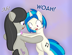 Size: 700x528 | Tagged: safe, artist:erthilo, dj pon-3, octavia melody, vinyl scratch, earth pony, pony, ask octavia