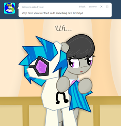 Size: 700x731 | Tagged: safe, artist:erthilo, dj pon-3, octavia melody, vinyl scratch, earth pony, pony, ask octavia