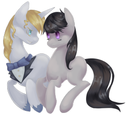 Size: 1000x894 | Tagged: safe, artist:nalenthi, octavia melody, prince blueblood, earth pony, pony, bluetavia, crack shipping, female, male, shipping, simple background, straight, transparent background