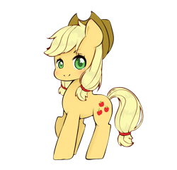 Size: 800x769 | Tagged: safe, artist:chautung, artist:pink-candyoo, applejack, earth pony, pony, cowboy hat, female, hat, mare, simple background, solo, transparent background