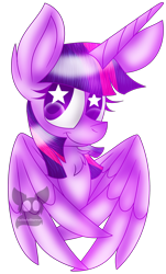 Size: 2184x3608 | Tagged: safe, artist:tailsdollterror, derpibooru import, twilight sparkle, twilight sparkle (alicorn), alicorn, pony, simple background, solo, starry eyes, transparent background, watermark, wingding eyes