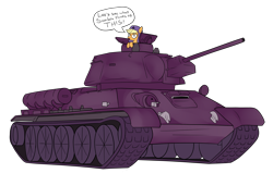 Size: 1810x1153 | Tagged: safe, artist:moonatik, derpibooru exclusive, applejack, earth pony, pony, alternate timeline, camouflage, crystal war timeline, dialogue, hat, looking at you, simple background, solo, speech bubble, t-34, tank (vehicle), transparent background