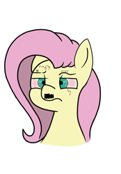 Size: 1700x2448 | Tagged: safe, artist:ponetistic, fluttershy, pegasus, pony, face paint, solo, vulgar