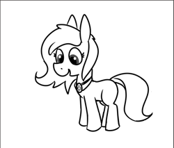 Size: 687x584 | Tagged: safe, artist:liserancascade, oc, oc only, oc:emerald jewel, earth pony, pony, amulet, child, colt, colt quest, cute, foal, happy, male, monochrome, simple background, solo, white background