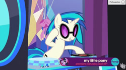 Size: 839x467 | Tagged: safe, screencap, dj pon-3, vinyl scratch, pony, celestial advice, youtube watermark