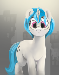 Size: 2712x3480 | Tagged: safe, artist:dimfann, dj pon-3, vinyl scratch, pony, unicorn, cute, female, glasses, looking at you, mare, solo