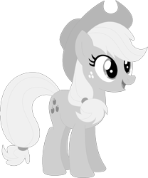 Size: 1024x1229 | Tagged: safe, artist:ra1nb0wk1tty, applejack, earth pony, pony, female, freckles, mare, monochrome, open mouth, simple background, solo, transparent background