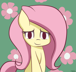 Size: 950x900 | Tagged: safe, artist:genericmlp, fluttershy, pegasus, pony, female, looking at you, mare, smiling, solo