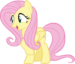 Size: 5272x4524 | Tagged: safe, artist:andoanimalia, fluttershy, pegasus, pony, horse play, absurd resolution, cute, female, mare, open mouth, shyabetes, simple background, smiling, solo, transparent background, vector