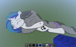 Size: 1355x841 | Tagged: safe, artist:askaniz, artist:zonra, dj pon-3, octavia melody, vinyl scratch, earth pony, pony, unicorn, crossover, eyes closed, female, hug, lesbian, mare, minecraft, minecraft pixel art, pixel art, scratchtavia, shipping, smiling