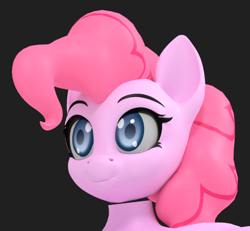 Size: 782x722 | Tagged: safe, artist:aeridiccore, pinkie pie, anthro, plantigrade anthro, 3d, eyebrows, i've seen some shit, meme, pose, smiling, solo, special eyes, wip