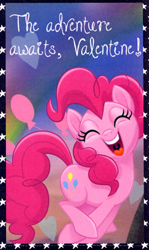 Size: 268x449 | Tagged: safe, pinkie pie, earth pony, pony, my little pony: the movie, holiday, official, scan, solo, valentine's day, valentine's day card