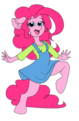 Size: 1752x2671 | Tagged: safe, artist:smirk, pinkie pie, anthro, unguligrade anthro, clothes, colored, ms paint