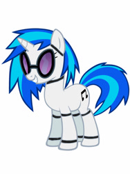 Size: 768x1024 | Tagged: safe, artist:ripped-ntripps, dj pon-3, vinyl scratch, pony, unicorn, animatronic, five nights at freddy's, simple background, solo, white background