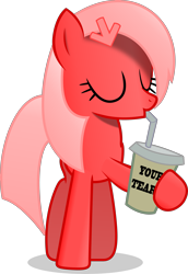 Size: 4047x5881 | Tagged: safe, artist:zylgchs, derpibooru exclusive, oc, oc only, oc:downvote, pony, absurd resolution, derpibooru, derpibooru ponified, drinking, meta, ponified, solo, vector, your tears are delicious