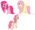 Size: 948x832 | Tagged: safe, artist:selusunost, fluttershy, pinkie pie, earth pony, pony, alternate hairstyle, fusion, simple background, white background