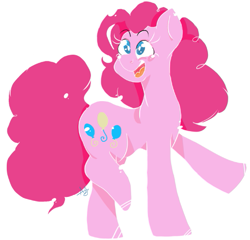 Size: 517x496 | Tagged: safe, artist:hawke5, pinkie pie, earth pony, pony, happy, simple background, solo, white background