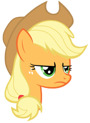 Size: 7000x9500 | Tagged: safe, artist:tardifice, applejack, earth pony, pony, honest apple, absurd resolution, angry, cowboy hat, female, freckles, hat, mare, simple background, solo, stetson, transparent background, vector