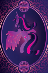 Size: 531x810 | Tagged: safe, artist:renaifoxi, derpibooru import, twilight sparkle, twilight sparkle (alicorn), alicorn, pony, colored, female, mare, solo, spread wings, vector, wings