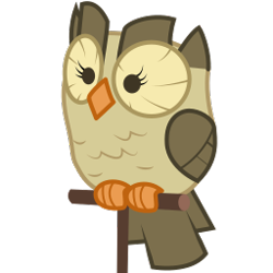 Size: 256x256 | Tagged: safe, artist:joey, derpibooru exclusive, owlowiscious, .svg available, derpibooru, derpibooru badge, derpibooru community collaboration, helpful owl, meta, perch, picture for breezies, show accurate, simple background, solo, svg, transparent background, vector