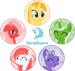 Size: 2500x2393 | Tagged: safe, artist:arifproject, oc, oc only, oc:comment, oc:downvote, oc:favourite, oc:hide image, oc:upvote, pony, arif's circle vector, bust, circle, cute, derpibooru, derpibooru ponified, eyes closed, hair over one eye, high res, meta, one eye closed, ponified, simple background, smiling, transparent background, vector, wink