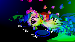 Size: 1920x1080 | Tagged: safe, artist:nightpon3, dj pon-3, vinyl scratch, pony, all bottled up, 3d, cel shading, cinema 4d, cup, rave, solo, teacup, what am i doing with my life...