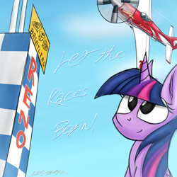 Size: 1500x1500 | Tagged: safe, artist:iflysna94, derpibooru import, twilight sparkle, twilight sparkle (alicorn), alicorn, pony, p-51 mustang, plane, reno, solo