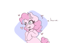 Size: 1000x564 | Tagged: safe, artist:ponliestar, pinkie pie, horse, pony, cute, happy, heart, love, pastel, solo