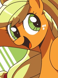 Size: 768x1024 | Tagged: safe, artist:erufi, applejack, earth pony, pony, female, looking at you, mare, solo