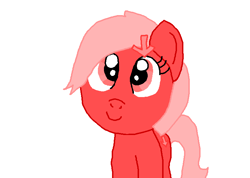 Size: 743x530 | Tagged: safe, artist:mk pony mod, derpibooru exclusive, oc, oc:downvote, earth pony, pony, barrette, derpibooru, derpibooru ponified, looking up, meta, ponified