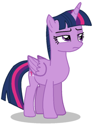 Size: 620x820 | Tagged: safe, artist:watermelon changeling, derpibooru exclusive, twilight sparkle, twilight sparkle (alicorn), alicorn, pony, top bolt, ms paint, simple background, solo, unamused, white background