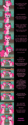 Size: 2000x8877 | Tagged: safe, artist:mlp-silver-quill, pinkie pie, earth pony, pony, comic:pinkie pie says goodnight, too many pinkie pies, absurd resolution, clone, comic, dialogue, disguise, duo, female, hat, humor, looking at you, manehattan, mare, monocle, oblivious, pinkie clone, talking to viewer