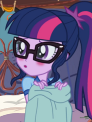 Size: 202x269 | Tagged: safe, derpibooru import, screencap, sci-twi, twilight sparkle, equestria girls, legend of everfree, blushing