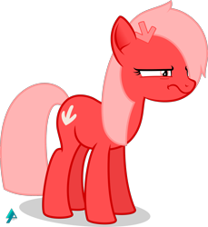 Size: 2000x2179 | Tagged: safe, artist:arifproject, oc, oc only, oc:downvote, derpibooru, derpibooru ponified, grumpy, hair over one eye, meta, ponified, simple background, solo, transparent background, vector