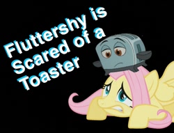 Size: 720x551 | Tagged: safe, fluttershy, pegasus, pony, brave little toaster, crossover, toaster (brave little toaster)