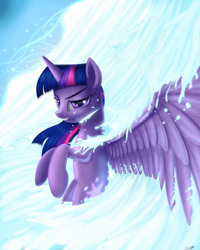 Size: 1024x1280 | Tagged: safe, artist:jeki, derpibooru import, twilight sparkle, twilight sparkle (alicorn), alicorn, pony, grin, looking at you, smiling, solo