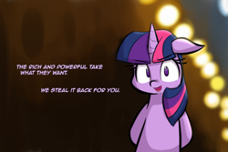 Size: 1280x853 | Tagged: safe, artist:heir-of-rick, derpibooru import, part of a set, twilight sparkle, dialogue, floppy ears, leverage, solo