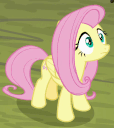 Size: 114x128 | Tagged: safe, edit, edited screencap, screencap, fluttershy, pegasus, pony, the mean 6, animated, caption, cropped, gif, gif for breezies, gif with captions, picture for breezies, reaction image, solo, what just happened