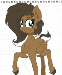 Size: 1385x1665 | Tagged: safe, artist:paskanaakka, derpibooru exclusive, oc, oc only, oc:duck badge, pegasus, pony, butt freckles, chest fluff, colored hooves, derpibooru, derpibooru ponified, ear fluff, eyebrows, female, freckles, mare, meta, ponified, shoulder freckles, smiling, solo, unshorn fetlocks