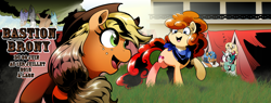 Size: 5000x1900 | Tagged: safe, artist:dormin-dim, applejack, oc, bat pony, bat pony oc, female, mare, tent, zzz