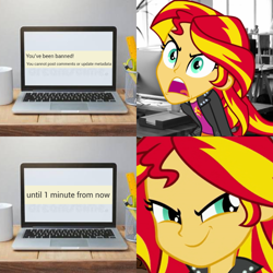 Size: 1024x1024 | Tagged: safe, edit, edited screencap, screencap, sunset shimmer, equestria girls, derpibooru, meta