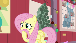 Size: 1280x720 | Tagged: safe, screencap, fluttershy, pegasus, pony, the great escape room, cute, female, mare, shyabetes, solo