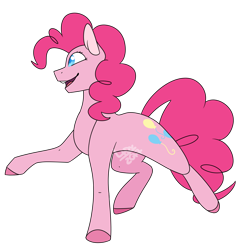 Size: 1184x1200 | Tagged: safe, artist:ask-azalea-grey, part of a set, pinkie pie, earth pony, pony, cutie mark, female, mare, open mouth, signature, simple background, solo, transparent background, watermark