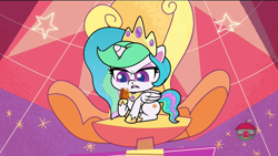 Size: 1280x720 | Tagged: safe, screencap, princess celestia, alicorn, pony, my little pony: pony life, princess probz, spoiler:pony life s01e01, treehouse logo