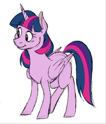 Size: 1163x1356 | Tagged: safe, artist:strangiesleepy, derpibooru import, twilight sparkle, twilight sparkle (alicorn), alicorn, pony, simple background, smiling, solo