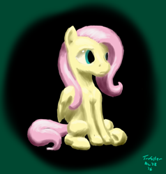 Size: 1900x2000 | Tagged: safe, artist:trefoiler, fluttershy, pegasus, pony, black background, female, simple background, solo