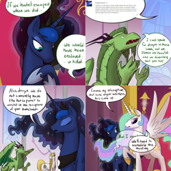 Size: 2562x2562 | Tagged: safe, artist:professor-ponyarity, prince blueblood, princess bluebelle, princess celestia, princess luna, oc, oc:rye, alicorn, pony, ponu, rule 63, tumblr:ask rye dimar dragon