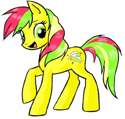 Size: 415x397 | Tagged: safe, artist:omg-chibi, earth pony, pony, g3, female, g3 to g4, generation leap, kiwi tart, mare, simple background, solo, white background