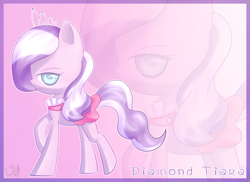 Size: 1030x750 | Tagged: safe, artist:lillynya, diamond tiara, earth pony, pony, clothes, female, filly, solo, zoom layer